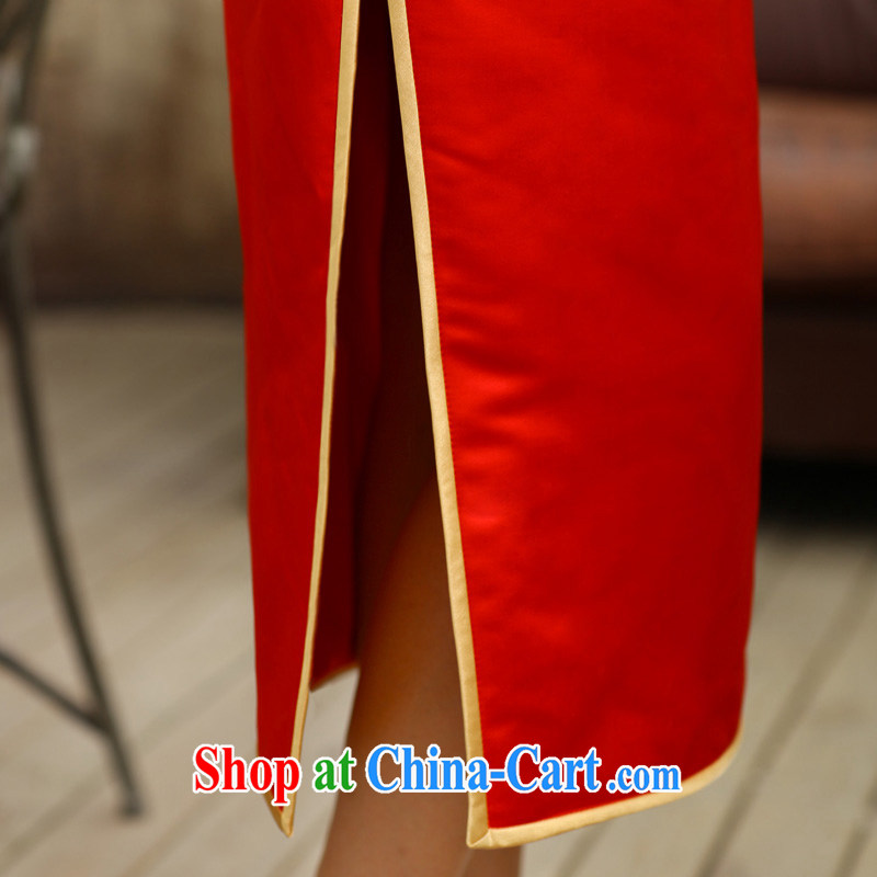 Birds love the logo, 2013 winter clothes new, thick red long stylish improved cheongsam QC 397 red XL, birds of the land, and, on-line shopping