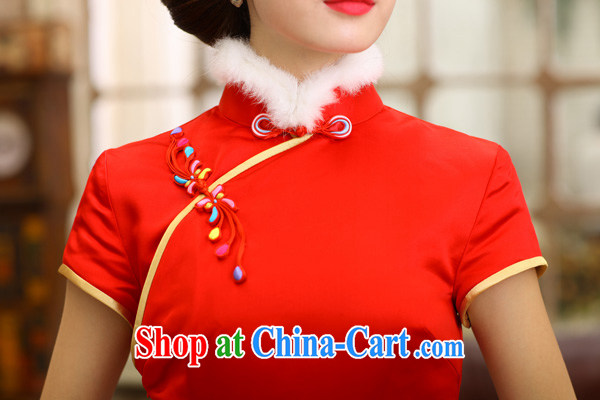Birds love the logo, 2013 winter clothes new, thick red long stylish improved cheongsam QC 397 red XL pictures, price, brand platters! Elections are good character, the national distribution, so why buy now enjoy more preferential! Health