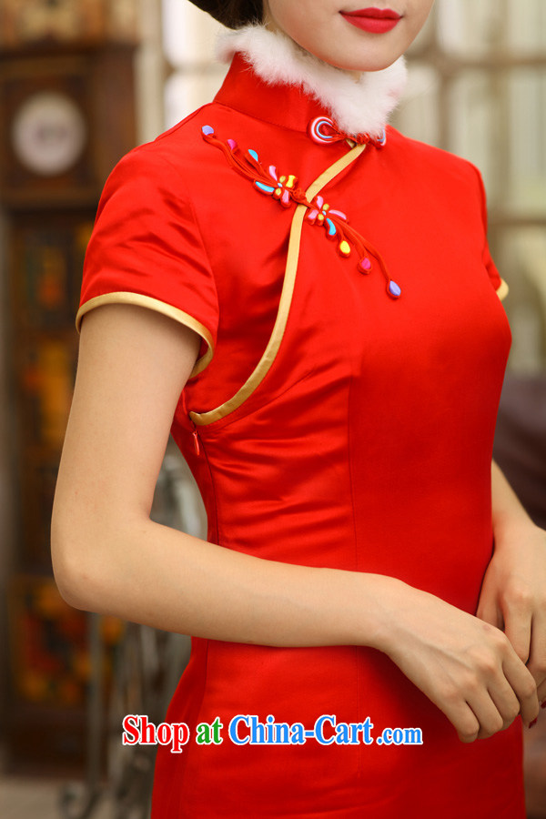 Birds love the logo, 2013 winter clothes new, thick red long stylish improved cheongsam QC 397 red XL pictures, price, brand platters! Elections are good character, the national distribution, so why buy now enjoy more preferential! Health