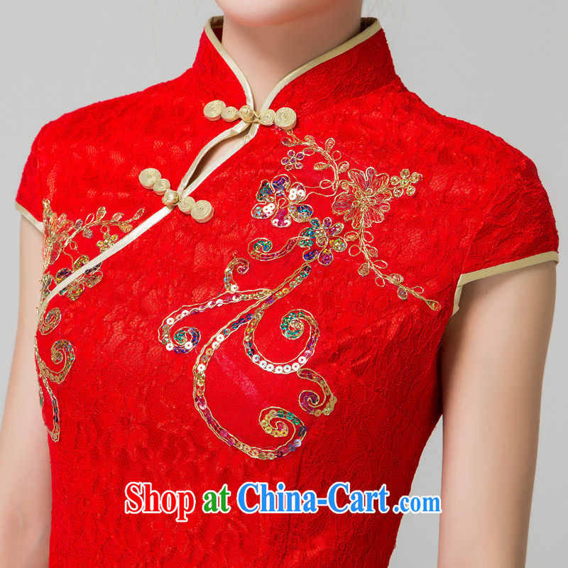 Recall that the red makeup bridal wedding dresses New red long bag shoulder cheongsam dress stylish new beauty service toast Q 13,637 red S, recalling that the red makeup, shopping on the Internet