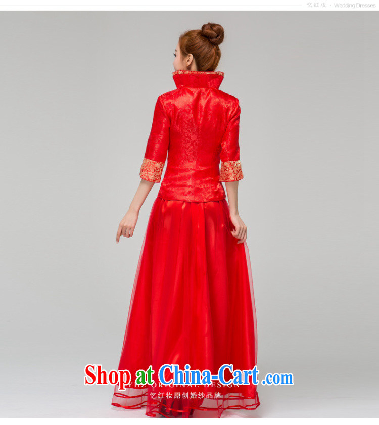 Recall that the red makeup spring and summer long-sleeved dresses, satin bows dress long marriages red toast Q serving 13,634 red XL pictures, price, brand platters! Elections are good character, the national distribution, so why buy now enjoy more preferential! Health