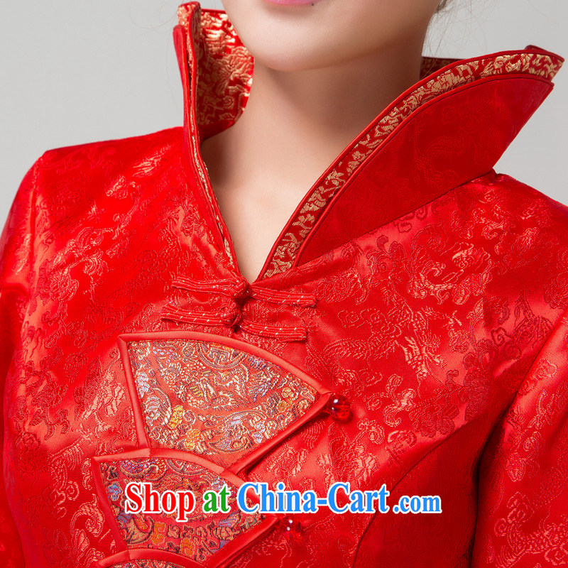 Recall that the red makeup spring and summer long-sleeved dresses, satin bows dress long marriages red toast Q serving 13,634 red XL, recalling that the red makeup, shopping on the Internet