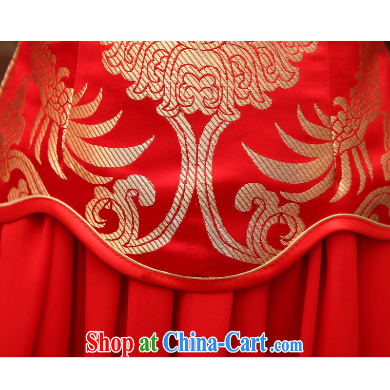 There is embroidery bridal 2015 winter new toast serving thick retro style long, long-sleeved Chinese qipao home the cotton style XXL Suzhou shipment and it is absolutely not a bride, shopping on the Internet