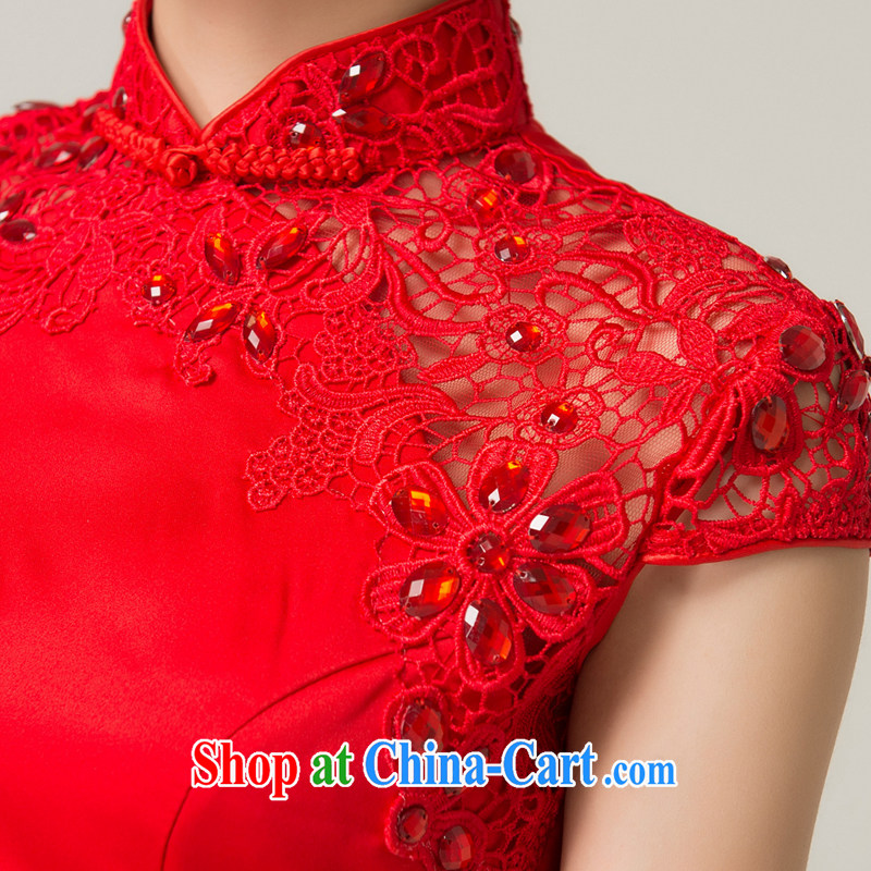 Recall that the red makeup spring and summer Chinese package shoulder short red lace wedding dresses bridal toast clothing wedding dress Q 13,620 red M, recalling that the red makeup, shopping on the Internet