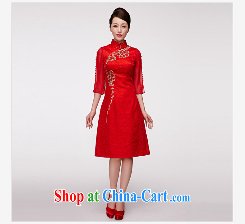 Wood is really the 2015 spring new embroidery bridal cheongsam dress 7 cuff dress female package mail 01,204 05 red M pictures, price, brand platters! Elections are good character, the national distribution, so why buy now enjoy more preferential! Health