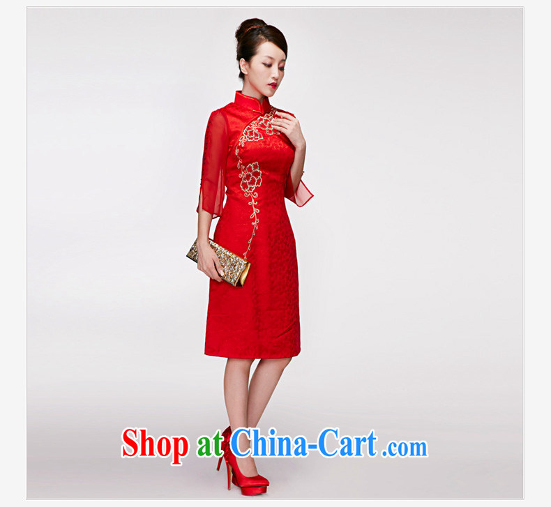 Wood is really the 2015 spring new embroidery bridal cheongsam dress 7 cuff dress female package mail 01,204 05 red M pictures, price, brand platters! Elections are good character, the national distribution, so why buy now enjoy more preferential! Health