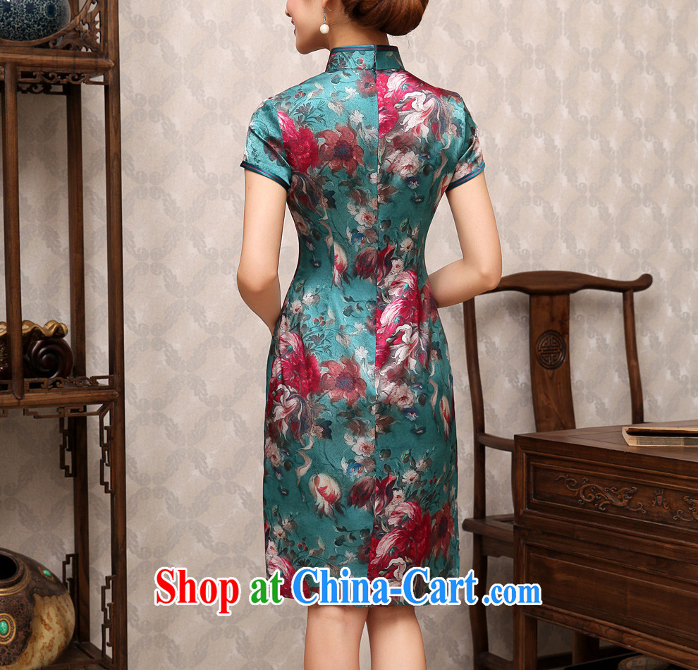 Princess 2014 new stylish suit mature sexy recalled that proverbial hero bilateral cheongsam dress light blue 2 XL pictures, price, brand platters! Elections are good character, the national distribution, so why buy now enjoy more preferential! Health