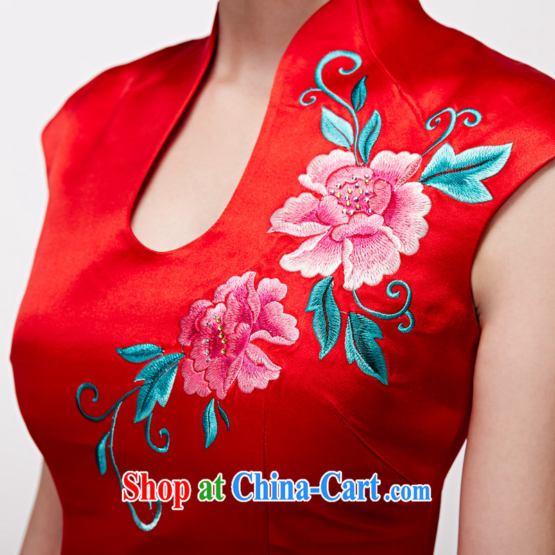 Wood is really the 2015 spring and summer new Chinese Antique elegant wedding dresses embroidery short dress package mail 22,062 04 red XXL, wood really has, online shopping