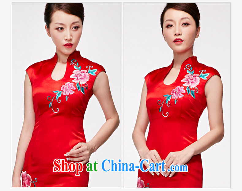 Wood is really the 2015 spring and summer new Chinese Antique elegant wedding dresses embroidery short dress package mail 22,062 04 red XXL pictures, price, brand platters! Elections are good character, the national distribution, so why buy now enjoy more preferential! Health