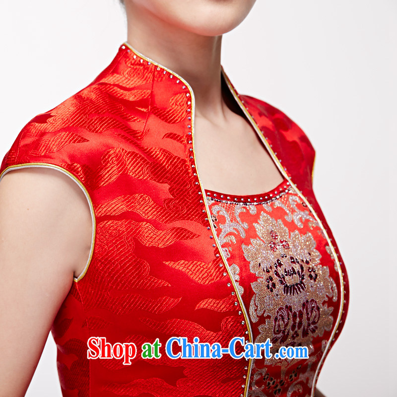Wood is really the 2015 spring and summer new Chinese wedding dress embroidered bridal cheongsam dress style dresses 21,891 05 red XXL, wood really has, shopping on the Internet