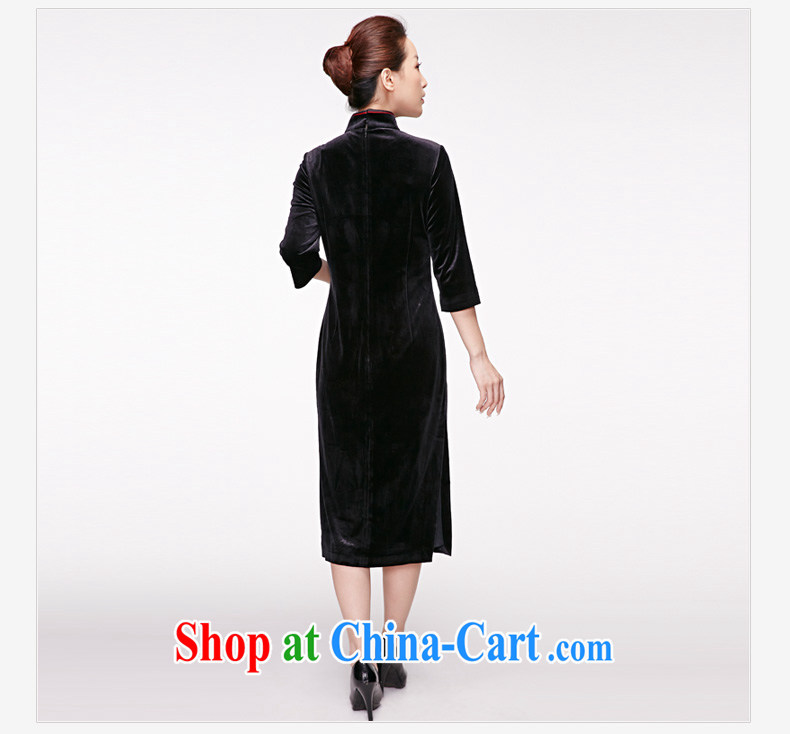 Wood is really the 2015 spring new, long and elegant stitching original dress qipao package mail 22,021 01 black XXXL pictures, price, brand platters! Elections are good character, the national distribution, so why buy now enjoy more preferential! Health