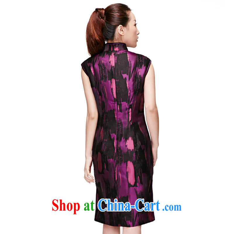 Wood is really the 2015 summer new Chinese elegant retro short flag Original Design outfit package mail 22,119 16 purple XXL (A), wood really has, shopping on the Internet