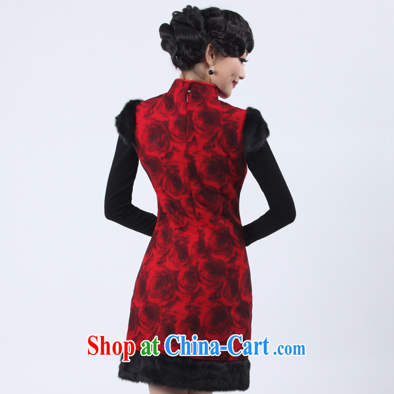 once and for all elections as soon as possible without wind rose dream spring new thick stylish improved retro short cheongsam red S, fatally jealous once and for all, and shopping on the Internet