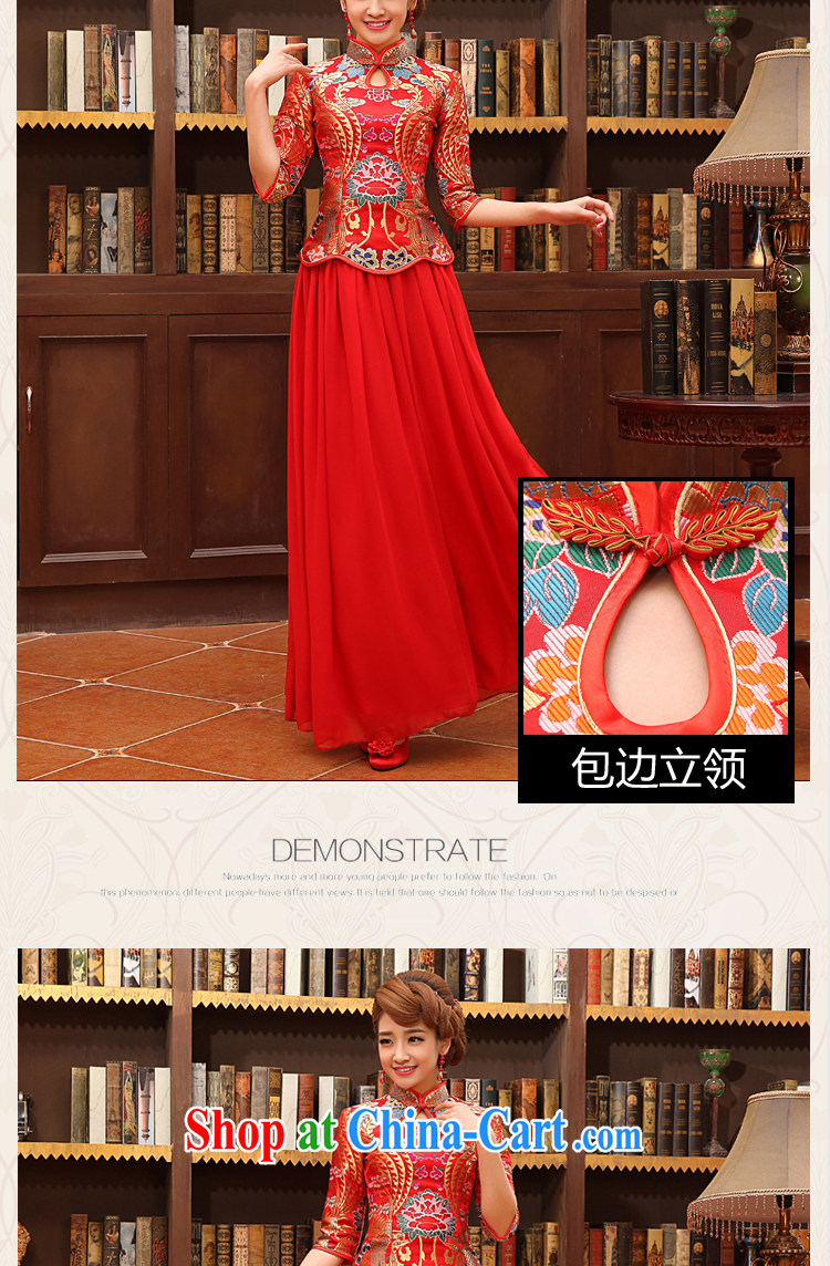 There is embroidery bridal 2014 New Red bridal wedding dress improved stylish retro long cheongsam dress uniform toast QP - 313 red the final pictures, price, brand platters! Elections are good character, the national distribution, so why buy now enjoy more preferential! Health
