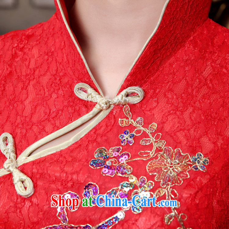 There is embroidery bridal 2015 new lace cheongsam stylish wedding red toast wedding service long cheongsam red made final pictures, price, brand platters! Elections are good character, the national distribution, so why buy now enjoy more preferential! Health