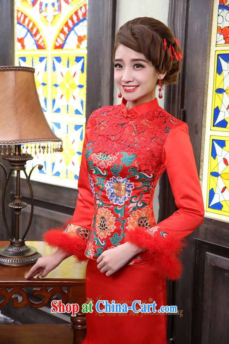 winter clothes 2015 new long-sleeved bridal dresses wedding autumn and winter, short, red bows clothes red made final pictures, price, brand platters! Elections are good character, the national distribution, so why buy now enjoy more preferential! Health