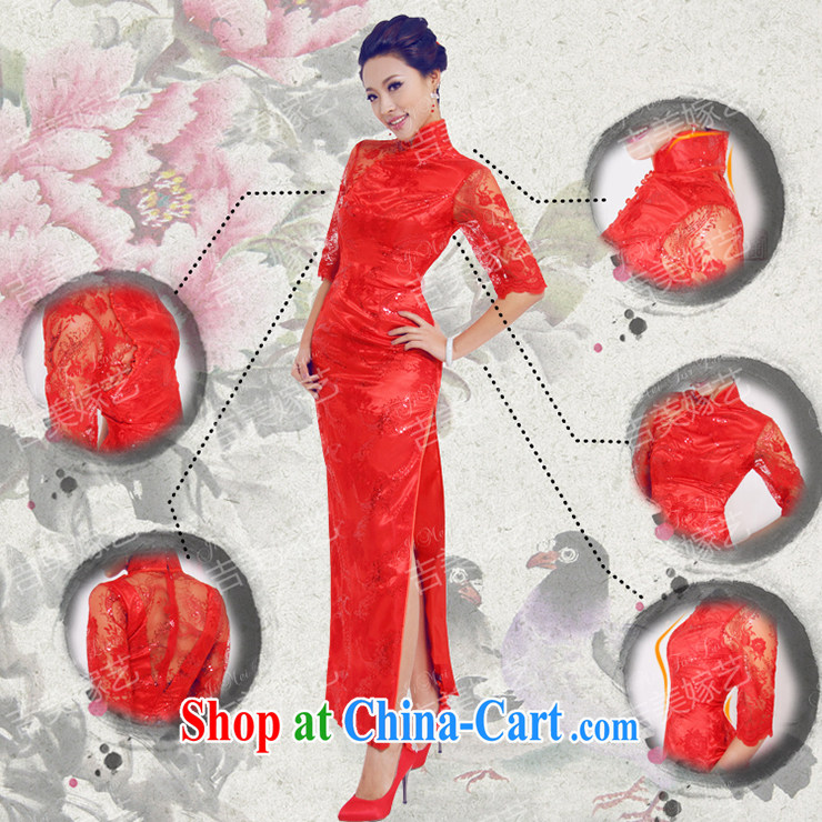 Vladimir Putin, and the wedding dresses Jimmy married arts 2015 new bag shoulder Chinese qipao long QP 618 bridal dresses red S pictures, price, brand platters! Elections are good character, the national distribution, so why buy now enjoy more preferential! Health