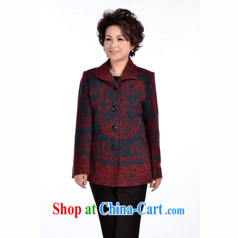 To Simitis 2014 spring new and female, older women lapel cardigan stamp Tang jackets Z - Manulife to the Netherlands hidden cyan XXXXL, Simitis, shopping on the Internet