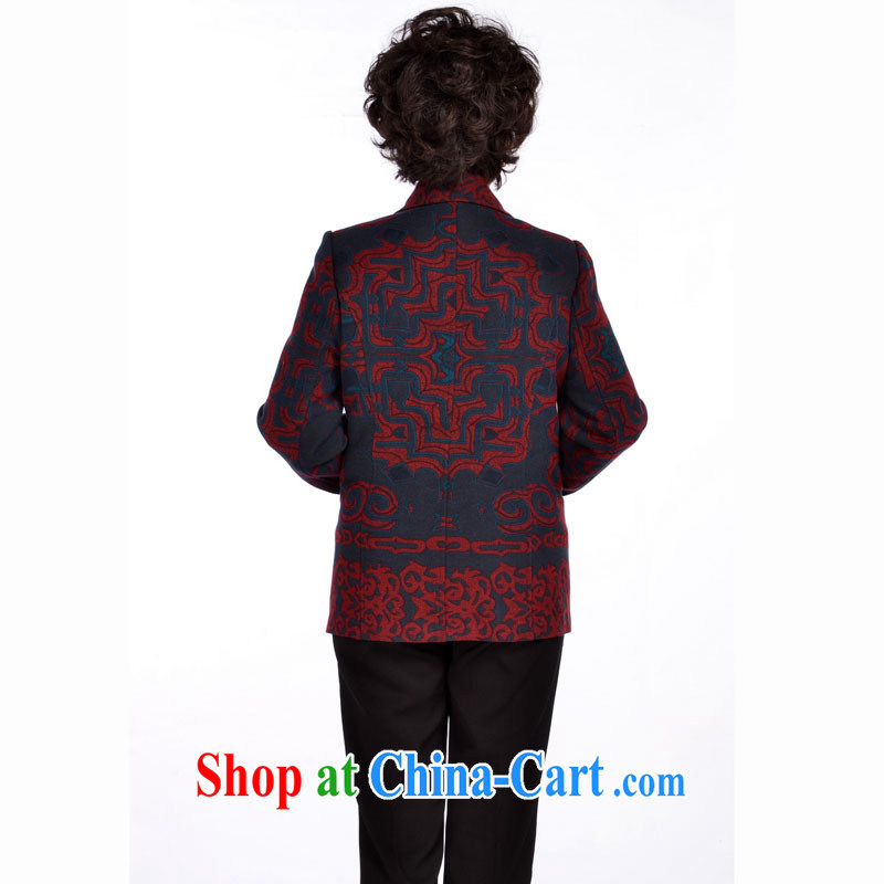 To Simitis 2014 spring new and female, older women lapel cardigan stamp Tang jackets Z - Manulife to the Netherlands hidden cyan XXXXL, Simitis, shopping on the Internet