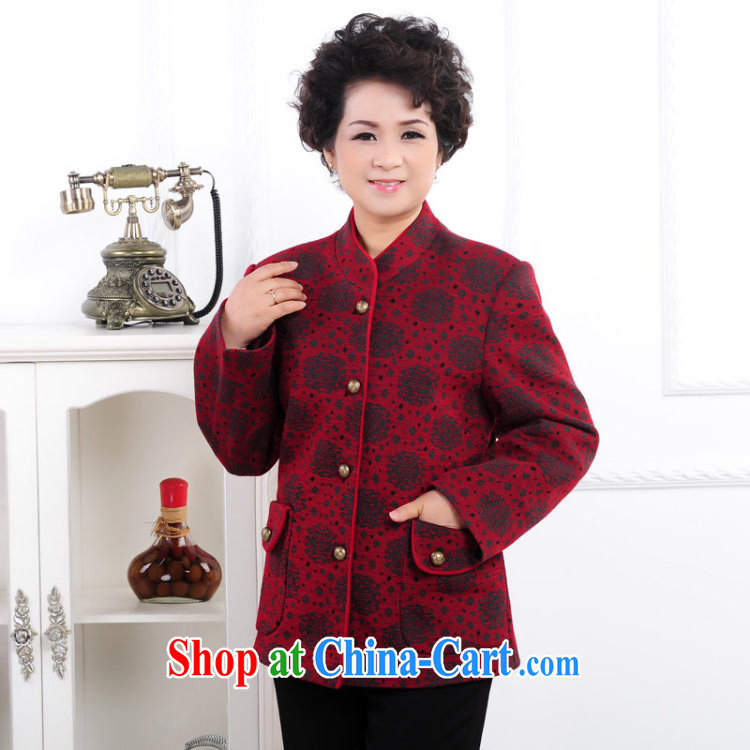 To Simitis 2014 spring new women in older mothers with a collar for stamp duty and stylish Tang jackets Y-bong-stunning wool Young Soo-hee spend blue XXXXL pictures, price, brand platters! Elections are good character, the national distribution, so why buy now enjoy more preferential! Health