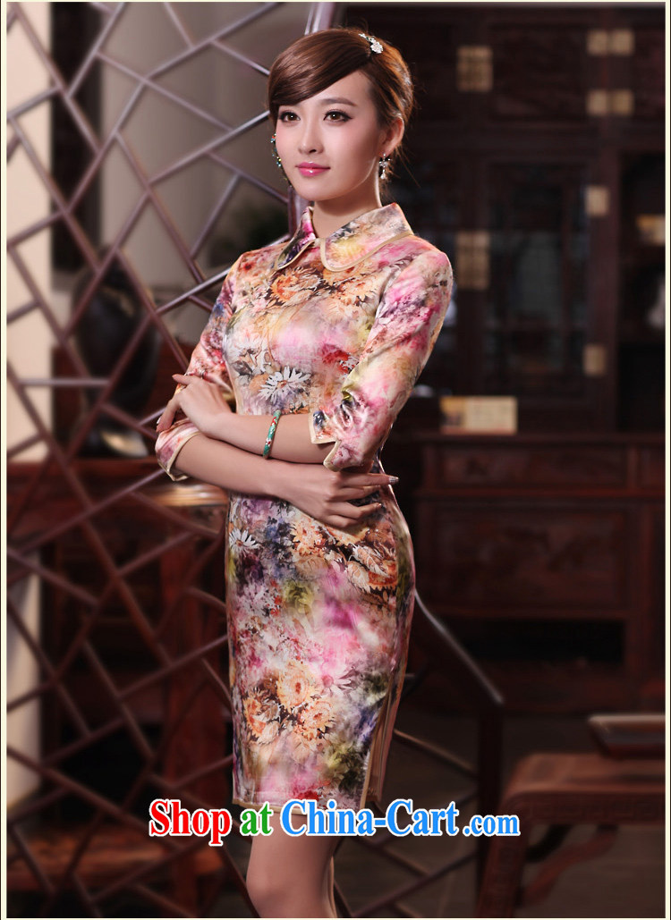Bird lovers of Greek Cypriot dye 2015 spring new improved stylish dresses upscale Silk Cheongsam QC 425 fancy XL pictures, price, brand platters! Elections are good character, the national distribution, so why buy now enjoy more preferential! Health