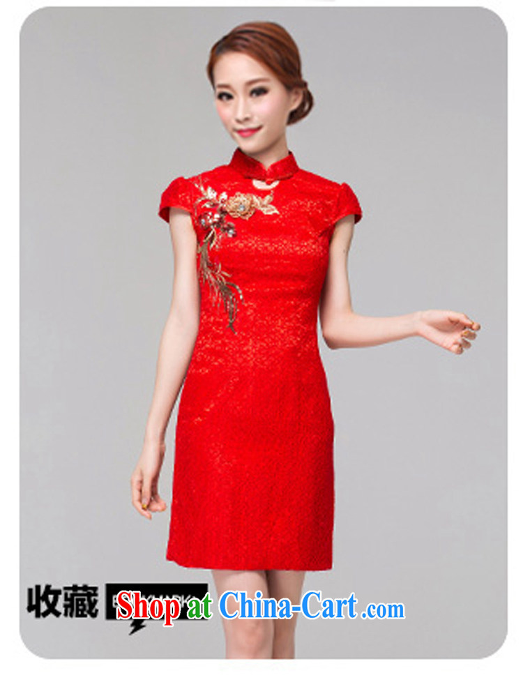 Elections to the payment as soon as possible, a quiet red bridal dresses wedding toast clothing retro embroidery take short improved cheongsam-Noble 6616 red XL pictures, price, brand platters! Elections are good character, the national distribution, so why buy now enjoy more preferential! Health