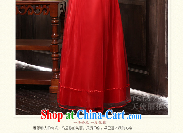 The angels, according to 2015 new dresses skirts and stylish wedding toast Service Bridal Chinese Antique lace cheongsam wedding dress red long improved cheongsam dress red XL pictures, price, brand platters! Elections are good character, the national distribution, so why buy now enjoy more preferential! Health