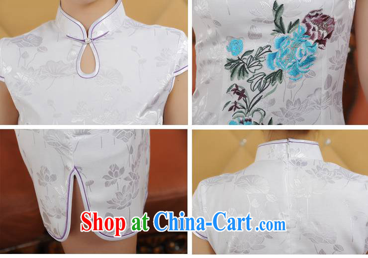 ADDIS ABABA, Ms Elsie Leung's summer 2015 new products, exquisite embroidery retro short-sleeved dresses qipao Q 06,886 white XXL pictures, price, brand platters! Elections are good character, the national distribution, so why buy now enjoy more preferential! Health