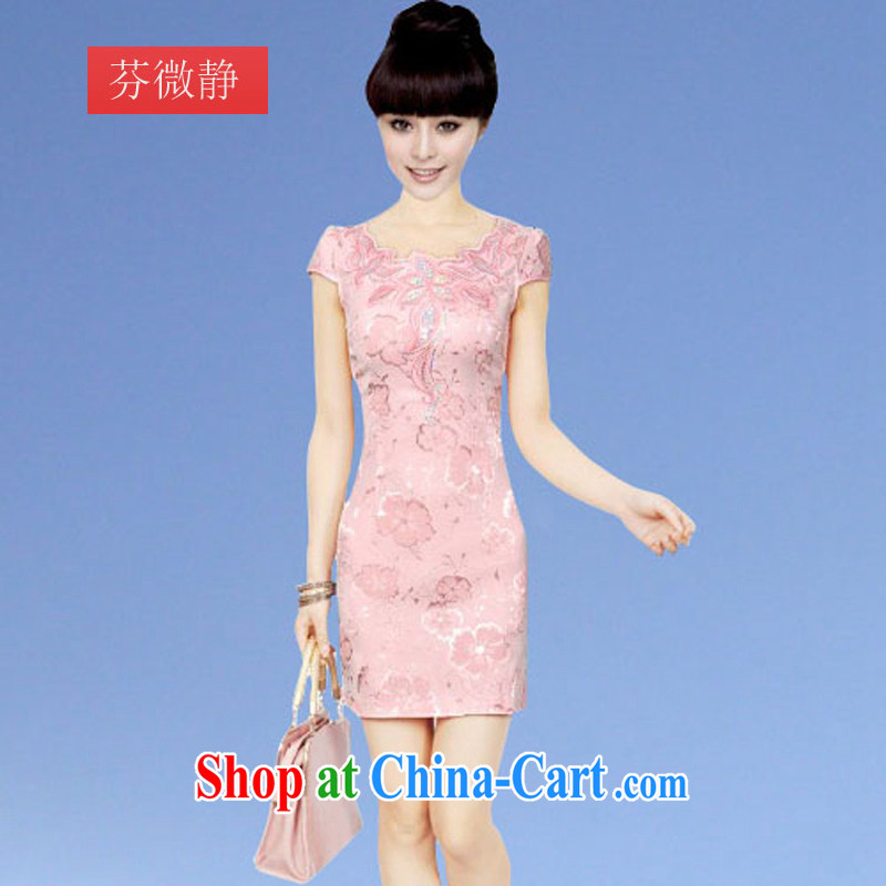 Elegance women's clothing everyday dresses skirts stylish improved summer new retro beauty dresses Pink Lady M