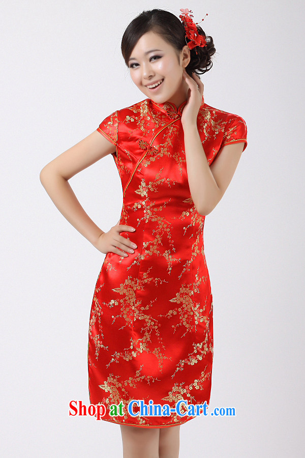 There is embroidery bridal bridal red dresses short wedding evening dress uniform toast QP 36 red XS Suzhou shipping pictures, price, brand platters! Elections are good character, the national distribution, so why buy now enjoy more preferential! Health