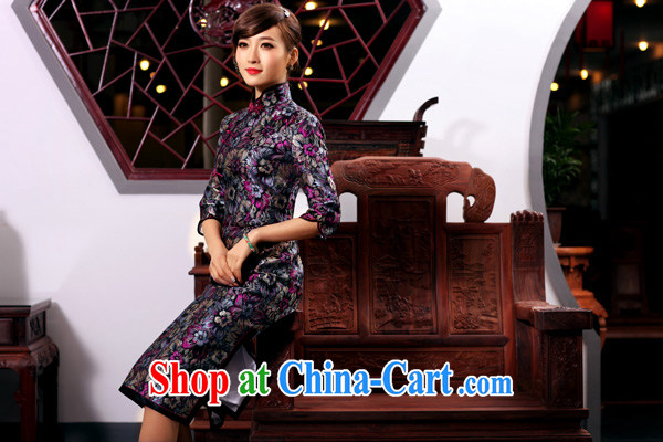 Bird lovers of North as winter 2015 spring new paragraph 7 the cuff jacquard Brocade coverlets long cheongsam QC 432 figure XXL pictures, price, brand platters! Elections are good character, the national distribution, so why buy now enjoy more preferential! Health
