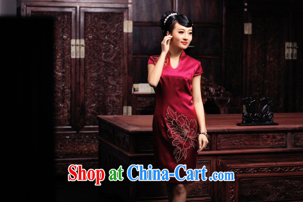 Birds love between iris 2015 spring new hand made embroidered hot drill heavy Silk Cheongsam improved QD 443 dark - pre-sale 20 days XL - pre-sale 20 Days pictures, price, brand platters! Elections are good character, the national distribution, so why buy now enjoy more preferential! Health