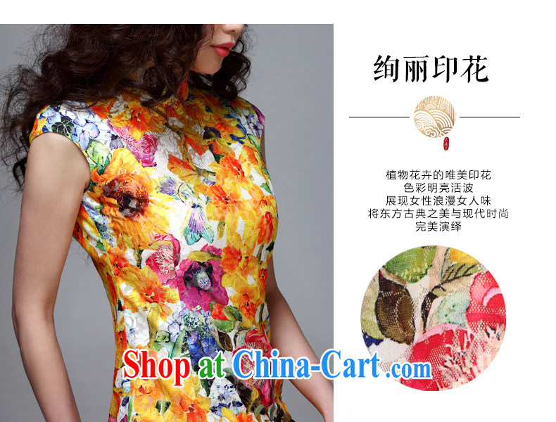 Wood is the cheongsam dress summer 2015 new Chinese style lace short cheongsam dress summer 42,722 12 deep yellow L pictures, price, brand platters! Elections are good character, the national distribution, so why buy now enjoy more preferential! Health