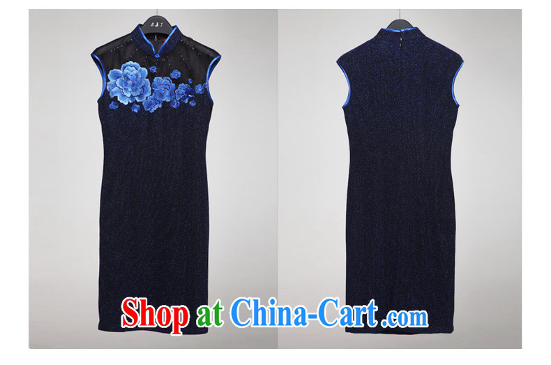 Wood is really the Chinese summer 2015 new women with elegant embroidery Chinese Dress knitted dresses dresses 32,379 10 dark blue M pictures, price, brand platters! Elections are good character, the national distribution, so why buy now enjoy more preferential! Health