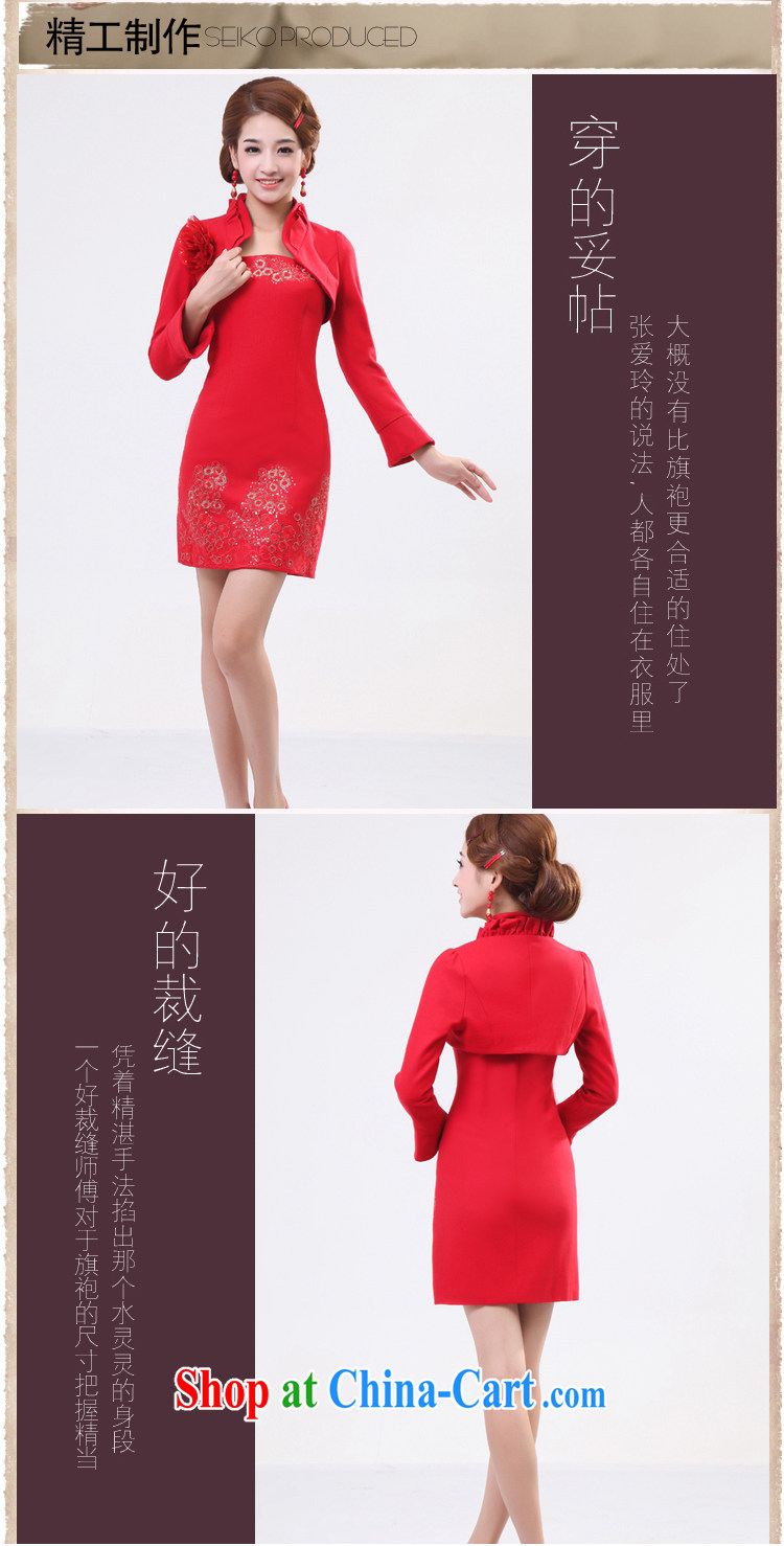 Morning dresses, winter wedding dresses long-sleeved cashmere robes improved Stylish retro red bridal dresses GP 334,701 red XXL pictures, price, brand platters! Elections are good character, the national distribution, so why buy now enjoy more preferential! Health