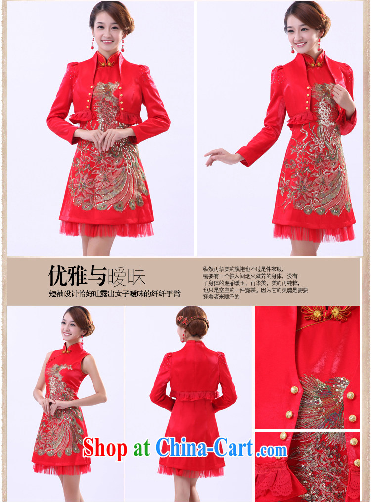 Special offer package mail 2014 new, short, Retro wedding dresses winter long-sleeved warm bride toast serving red dress AGP 0331 red XXL pictures, price, brand platters! Elections are good character, the national distribution, so why buy now enjoy more preferential! Health