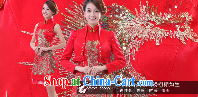 Special offer package mail 2014 new, short, Retro wedding dresses winter long-sleeved warm bride toast serving red dress AGP 0331 red XXL pictures, price, brand platters! Elections are good character, the national distribution, so why buy now enjoy more preferential! Health
