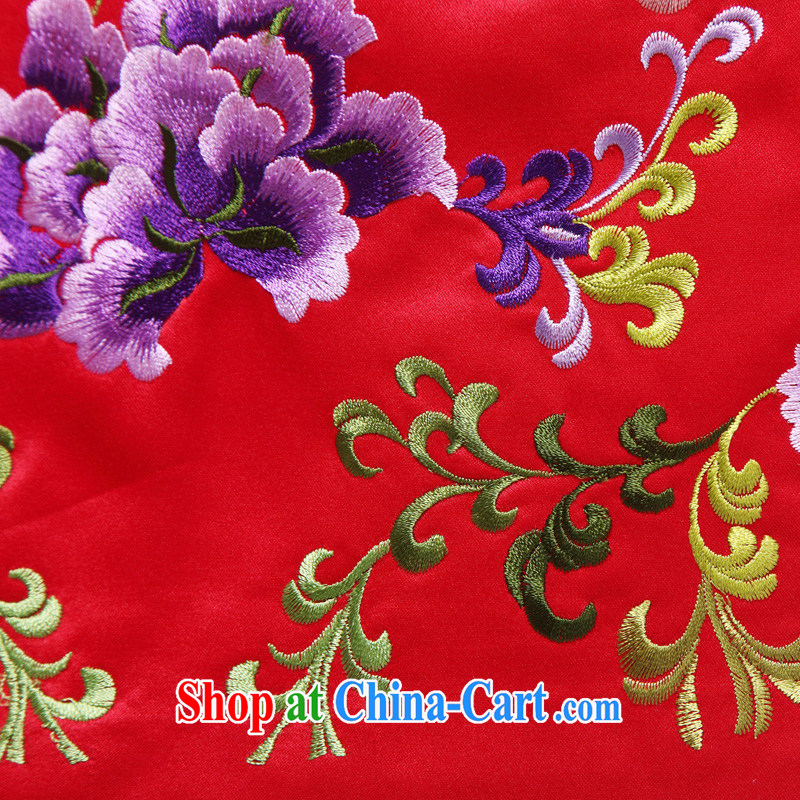 Wood is really the 2015 spring and summer new, improved embroidery cheongsam beauty dress girls dress 04 42,755 red XXL (B), wood really has, shopping on the Internet