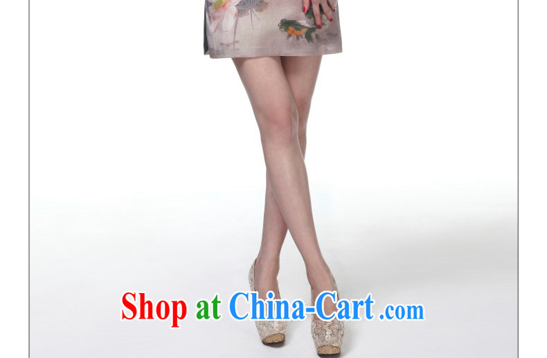 Wood is really the 2015 new female Chinese elegant piping silk ethnic wind cheongsam dress package mail 11,457 07 gray goldfish XXL pictures, price, brand platters! Elections are good character, the national distribution, so why buy now enjoy more preferential! Health