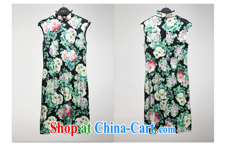 Wood is really the MOZEN 2015 spring and summer new stylish silk stamp short cheongsam dress female package mail 32,372 01 black XXL (A) pictures, price, brand platters! Elections are good character, the national distribution, so why buy now enjoy more preferential! Health