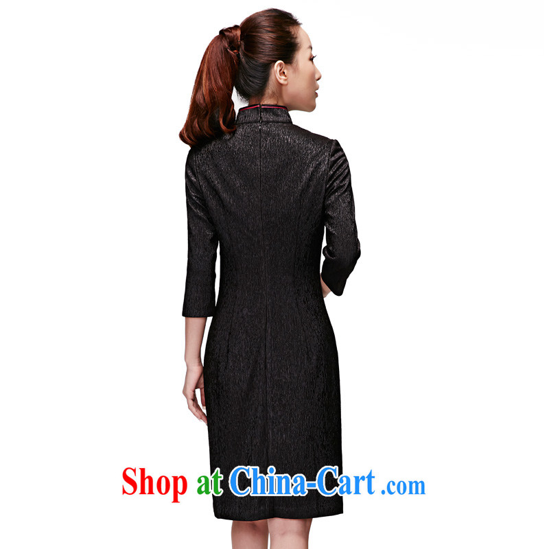 Wood is really the 2015 spring and summer new, embroidery, short dresses 7 dresses cuff 22,221 01 black XXL, wood really has, shopping on the Internet
