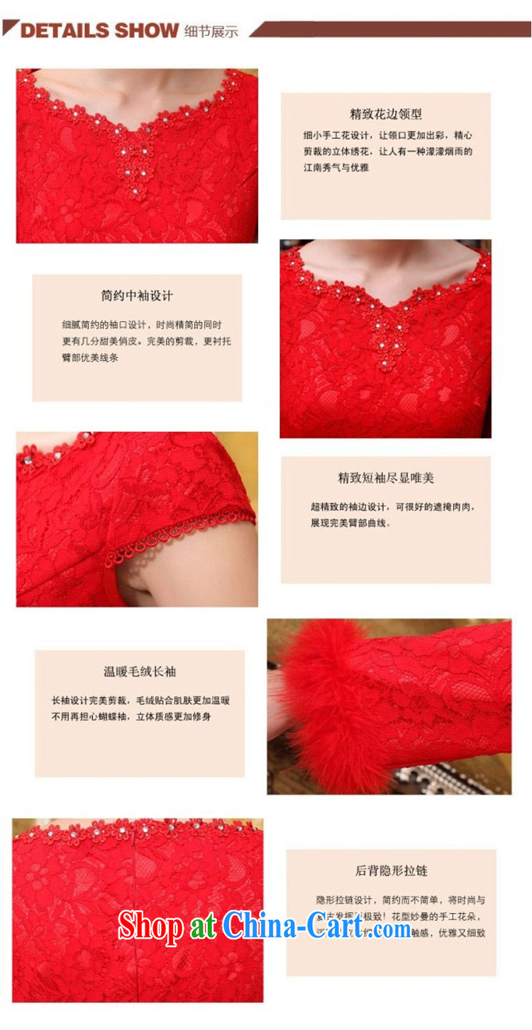 The goods and the payment as soon as possible bridal wedding dress retro improved stylish summer short, red bows clothing qipao cheongsam dress 6636 red short-sleeved XXL pictures, price, brand platters! Elections are good character, the national distribution, so why buy now enjoy more preferential! Health