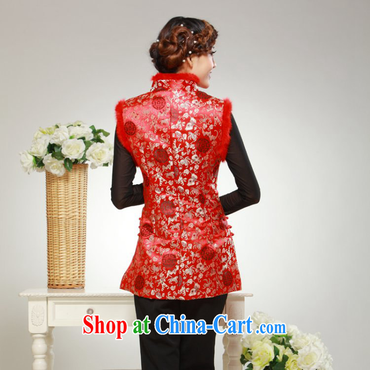 once and for all silence the winter, the older Chinese women quilted large code rabbit hair vest jacket comfortable jacket red 4XL pictures, price, brand platters! Elections are good character, the national distribution, so why buy now enjoy more preferential! Health