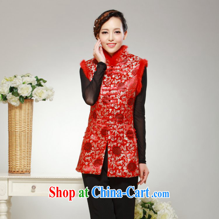 once and for all silence the winter, the older Chinese women quilted large code rabbit hair vest jacket comfortable jacket red 4XL pictures, price, brand platters! Elections are good character, the national distribution, so why buy now enjoy more preferential! Health