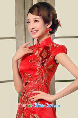 Dream of the day 2015 improved cheongsam summer stylish short, short-sleeved simple toast service back to the cheongsam dress Q summer 8660 red L 2.1 feet waist pictures, price, brand platters! Elections are good character, the national distribution, so why buy now enjoy more preferential! Health