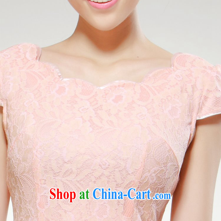 once and for all silence the cheongsam summer 2014 stylish new improved standard lace daily sexy short cheongsam dress pink L pictures, price, brand platters! Elections are good character, the national distribution, so why buy now enjoy more preferential! Health