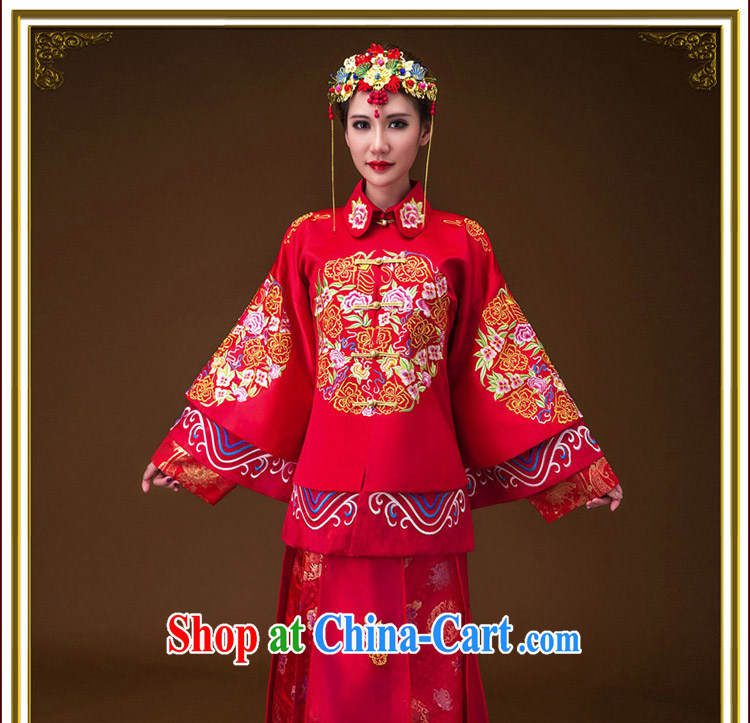The bride's 2015 New-su Wo service wedding dresses red bows uniforms and embroidery Peony 656 L pictures, price, brand platters! Elections are good character, the national distribution, so why buy now enjoy more preferential! Health