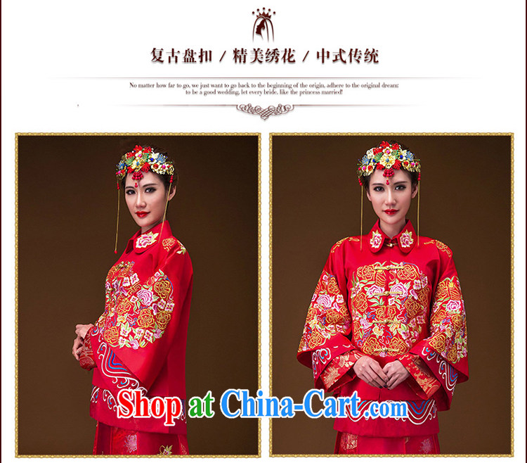 The bride's 2015 New-su Wo service wedding dresses red bows uniforms and embroidery Peony 656 L pictures, price, brand platters! Elections are good character, the national distribution, so why buy now enjoy more preferential! Health