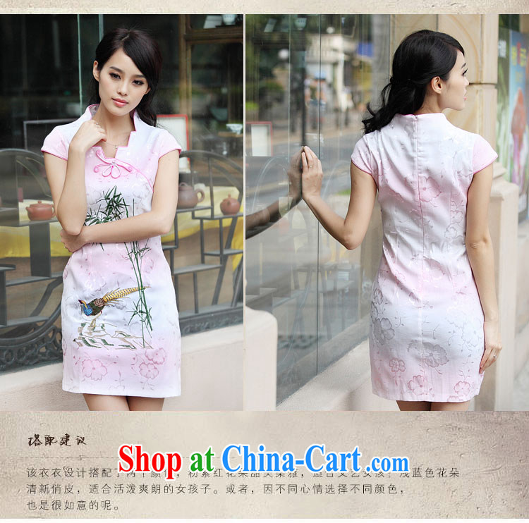 (RSEs) Parallel Gaiety 2014 summer new women with short-sleeved retro cheongsam dress dresses cheongsam dress BS A 7 6910 # blue XL pictures, price, brand platters! Elections are good character, the national distribution, so why buy now enjoy more preferential! Health