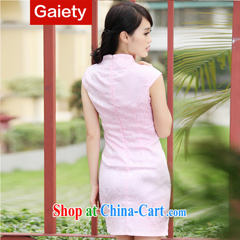 (RSEs) Parallel Gaiety 2014 summer new stylish retro stamp duty cultivating cheongsam dress BS A 7 6901 # pink XL, parallel core (Gaiey), online shopping